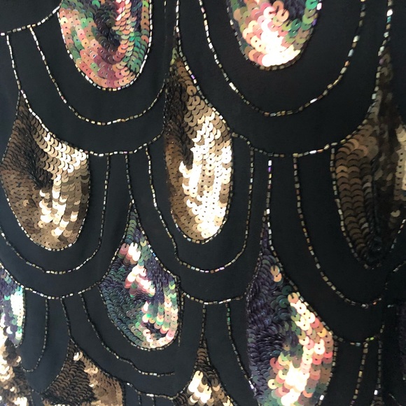Iridescent sequin dress with open back detail - Picture 5 of 7